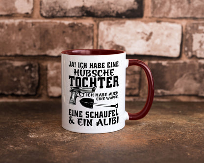 Hübsche Tochter Geschenk Familie Geschenkidee lustiger Spruch Tasse
