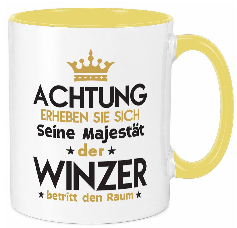 Seine Majestät Winzer | Weinbauer Wein lustiger Spruch Geschenk Humor Tasse