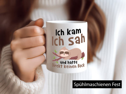 Keinen Bock | müdes Faultier Faulpelz Comic Schlafen Geschenkidee Tierliebhaber
