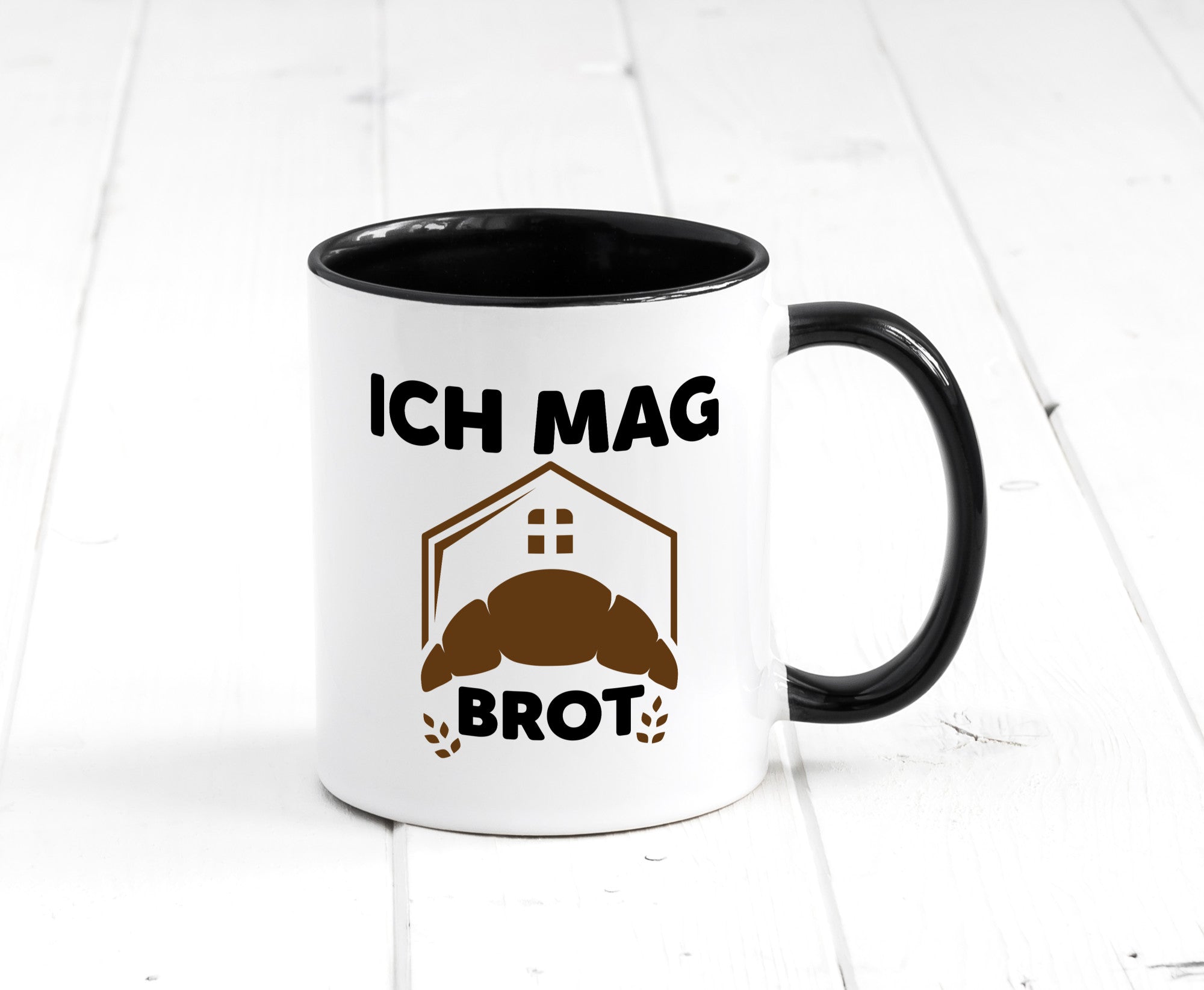 Ich mag Brot | Bäcker backen lustiger Spruch Geschenk Humor Geschenkidee Tasse