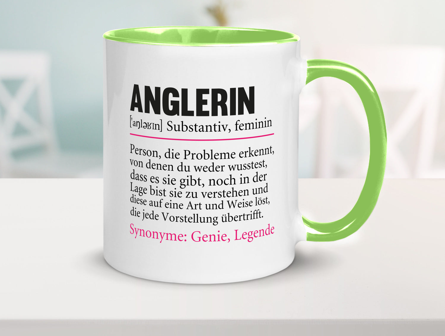 Anglerin | Spruch Angeln Fischerin Beruf Humor Arbeit Kollegen Büro