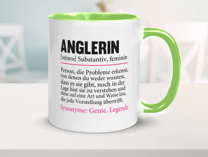 Anglerin | Spruch Angeln Fischerin Beruf Humor Arbeit Kollegen Büro