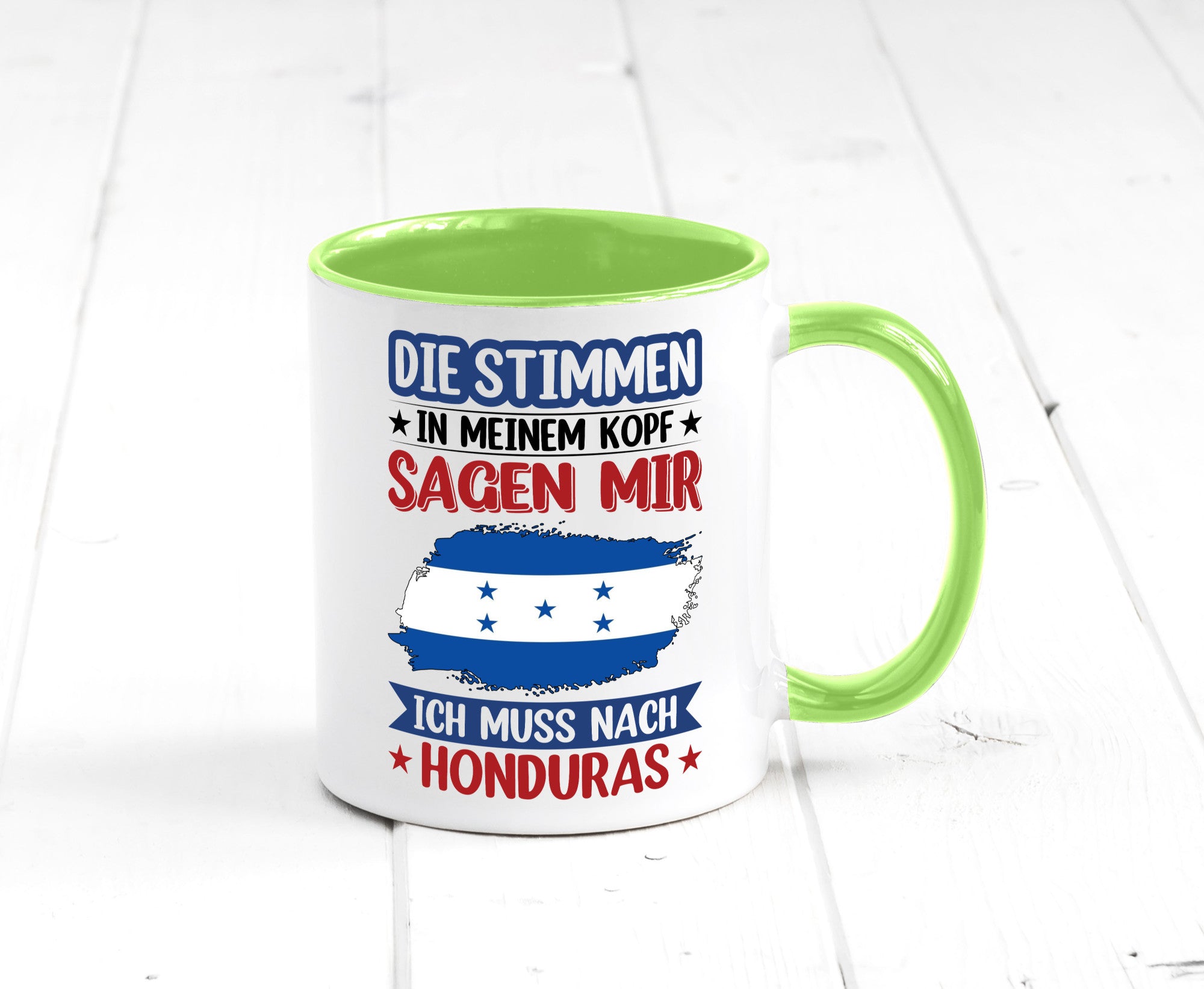 Honduras | Urlaub Stimmen in meinem Kopf Traumland Geschenkidee Humor Tasse