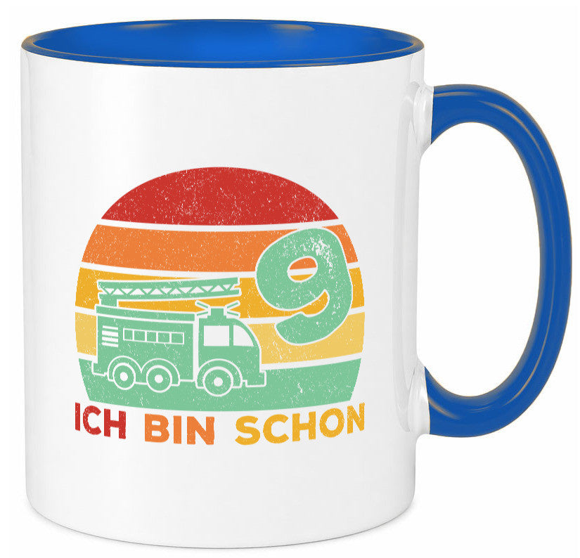 9. geburtstag | Feuerwehrauto 9 Jahre Feuerwehr Geschenk Geschenkidee lustiger