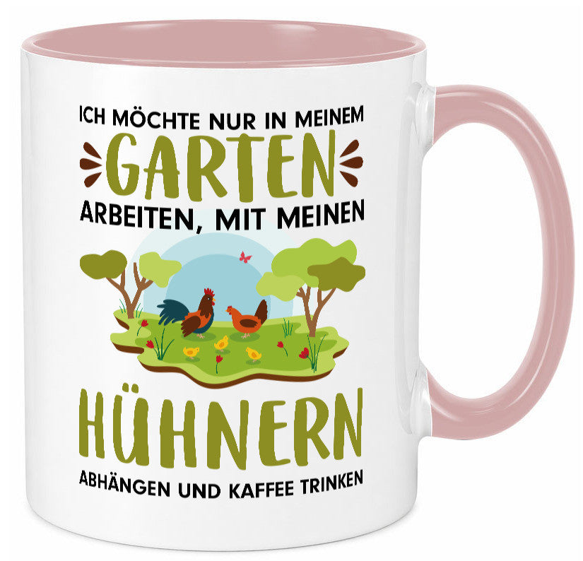Garten Hühner | Gartenarbeit Tasse Bauernhof Spruch lustiger Geschenk Arbeit
