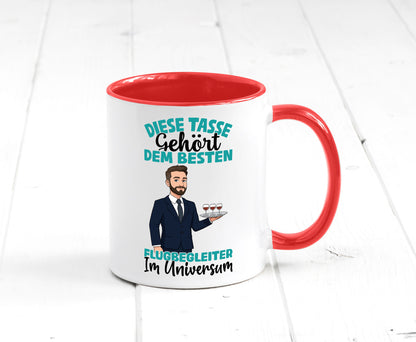 Im Universum: Flugbegleiter | Steward Flughafen Humor Geschenkidee Tasse