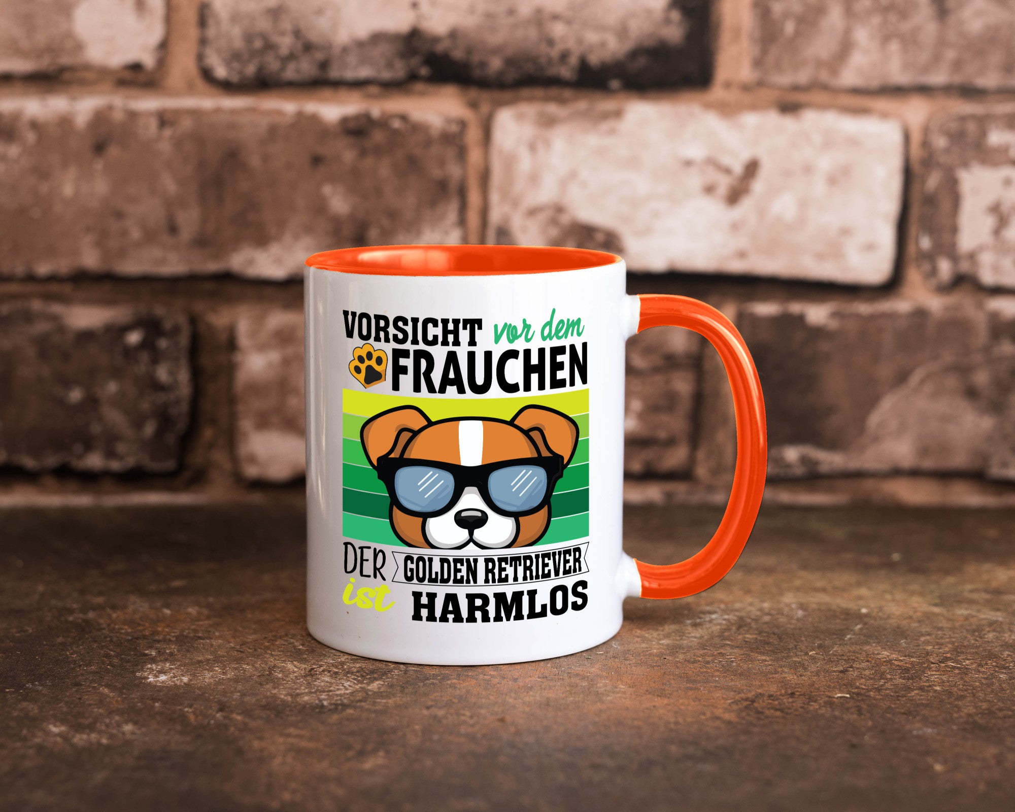Vorsicht vor dem Frauchen Golden Retriever ist Harmlos lustiger Spruch Geschenk