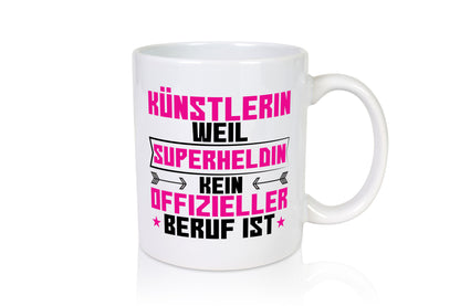 Superheldin Künstlerin| Spruch lustig | Kunst Humor Geschenkidee Tasse