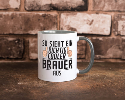 Richtig Cooler Brauer | Bier Brauerei Humor Geschenkidee Tasse