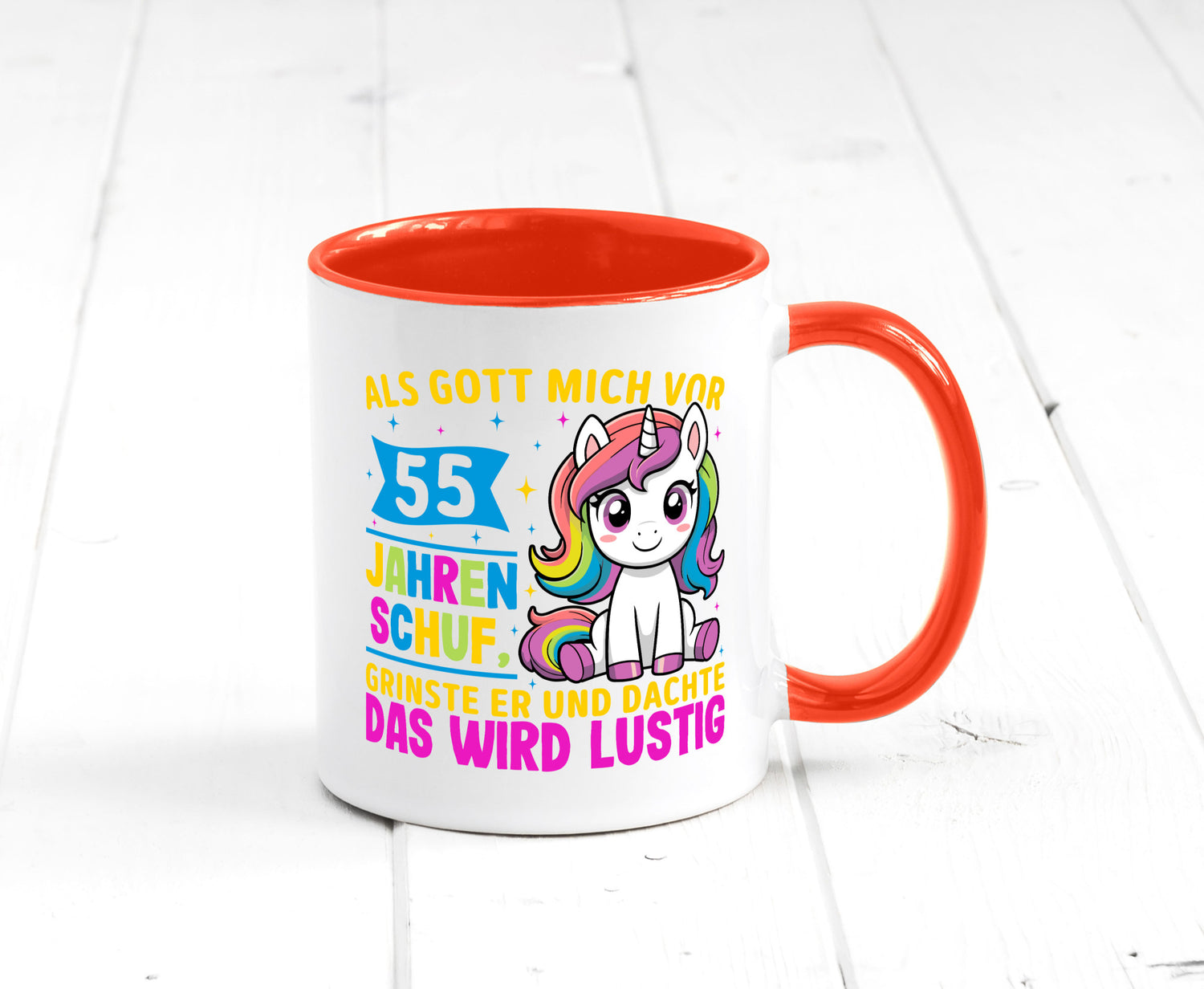 55. Geburtstag | Als Gott mich schuf 40 Jahre v2 lustiger Spruch Geschenk