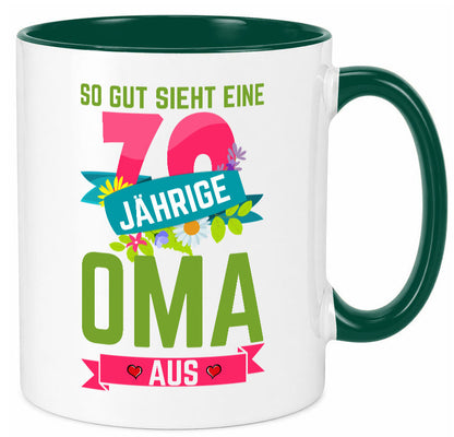 70. Geburtstag | 70 Jährige Oma Großmutter Geschenkidee Familie Humor Tasse