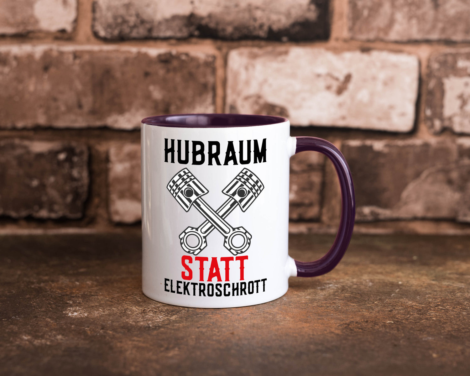 Hubraum statt Elektroschrott | Autofan Verbrennungsmotor Geschenk Humor