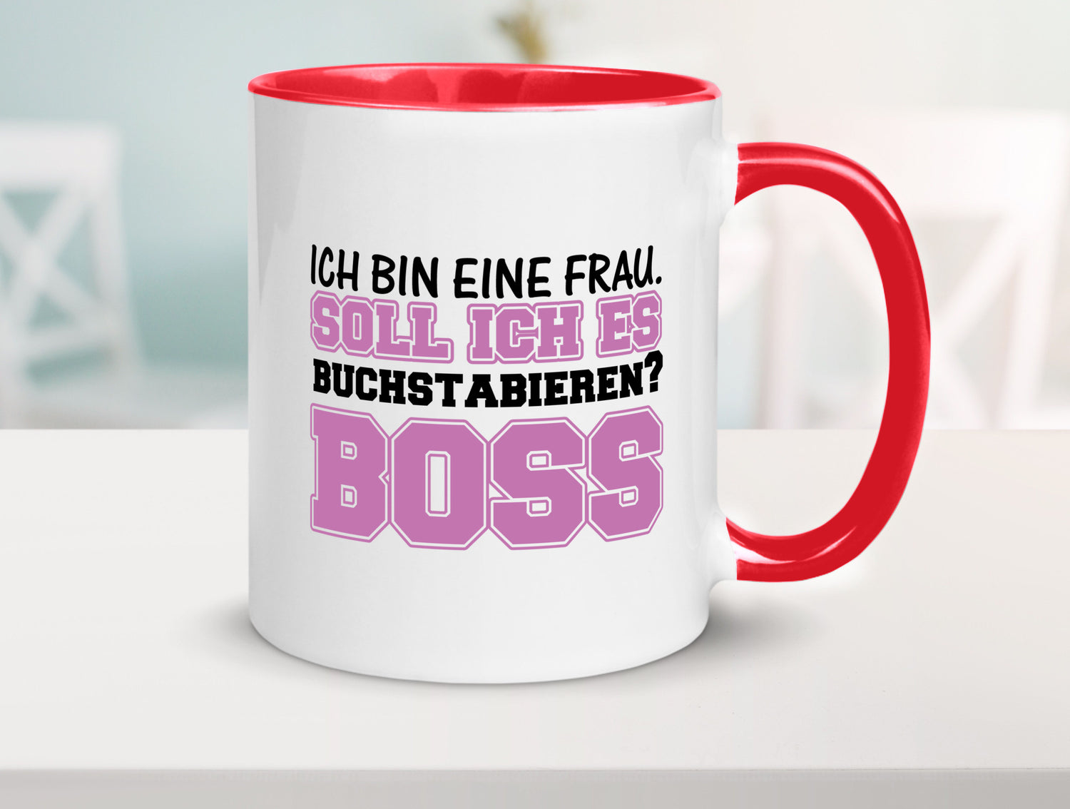 Ich bin der Boss Geschenk Humor Geschenkidee lustiger Spruch Tasse