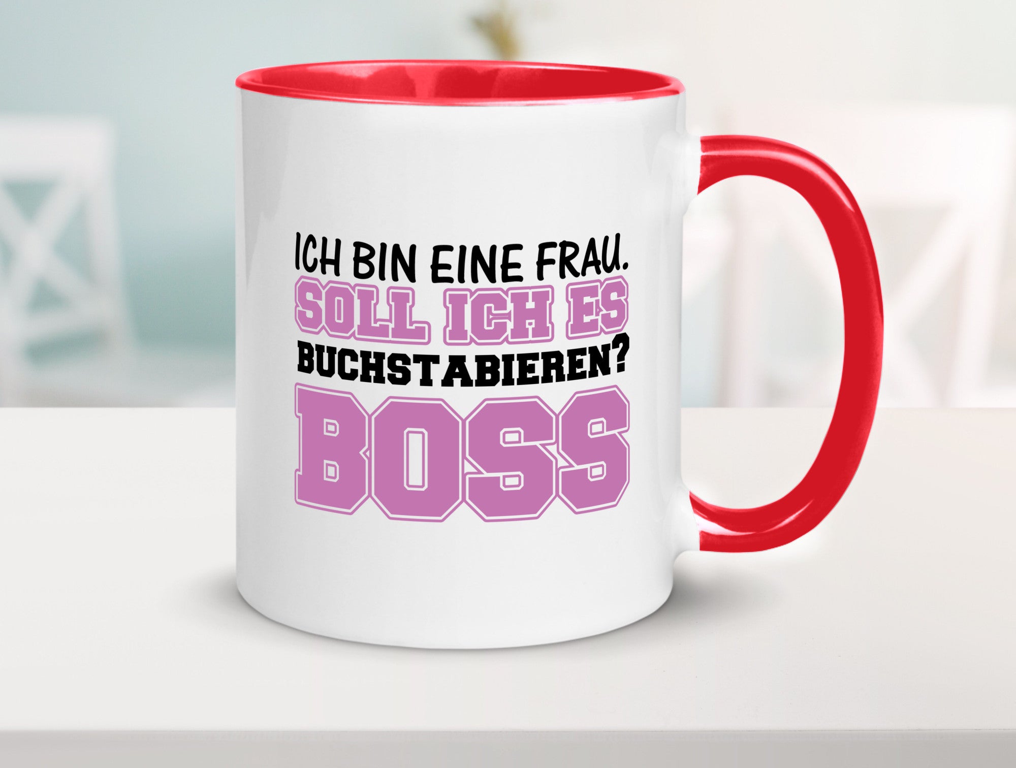 Ich bin der Boss Geschenk Humor Geschenkidee lustiger Spruch Tasse
