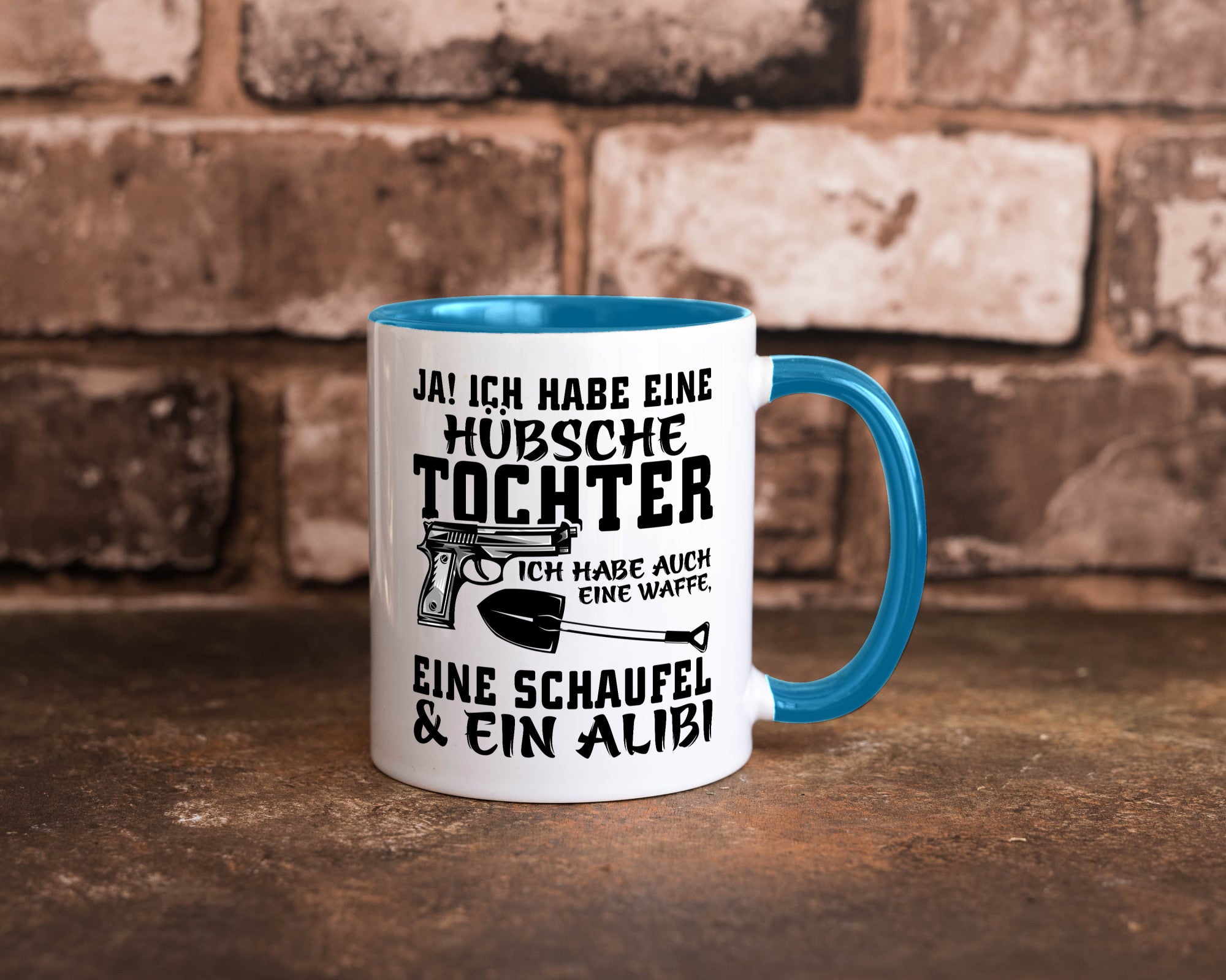 Hübsche Tochter Geschenk Familie Geschenkidee lustiger Spruch Tasse