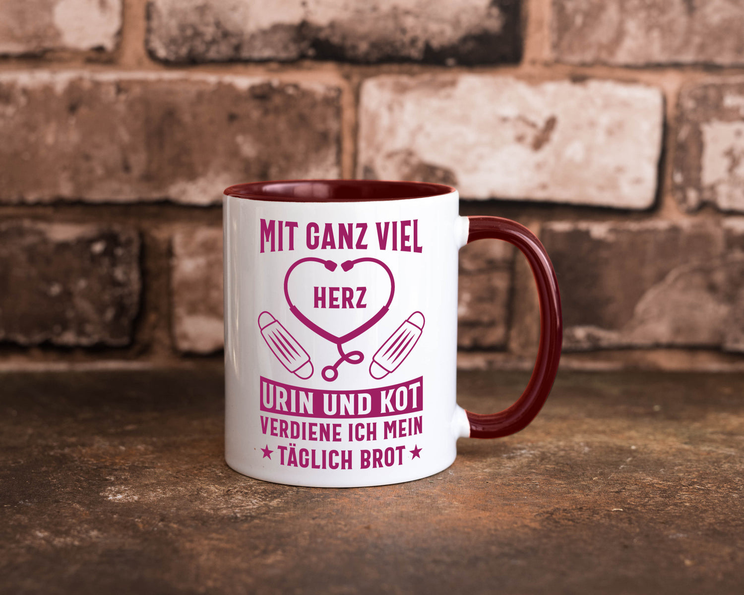 Herz, Urin, Kot, damit verdien ich mein Brot | Stethoskop Geschenk Humor