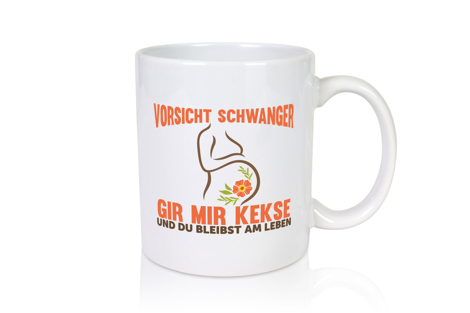 Vorsicht schwanger | Spruchtasse Kekse Statement lustiger Spruch Geschenk Humor
