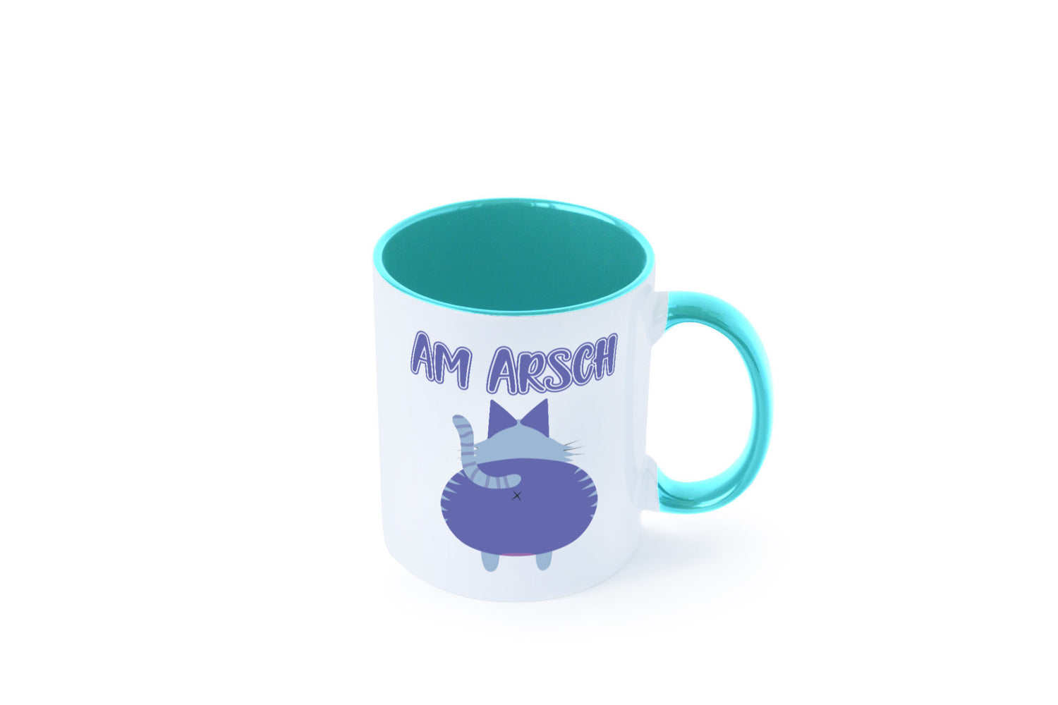 Am Arsch | Katzenmotiv Tasse Kollege Katzenbesitzer Geschenkidee Arbeit