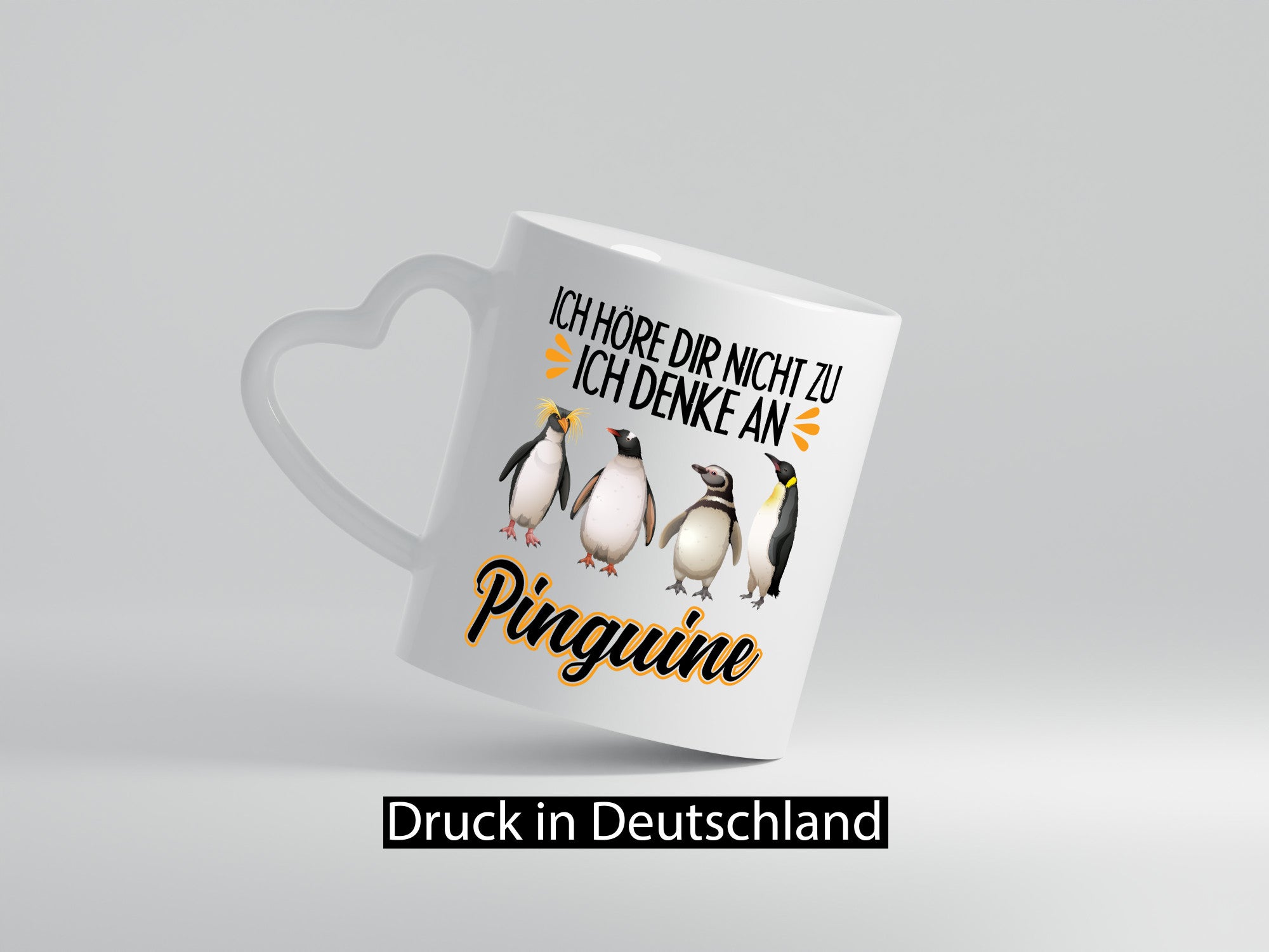 Ich denke an Pinguine Geschenkidee Humor Tasse