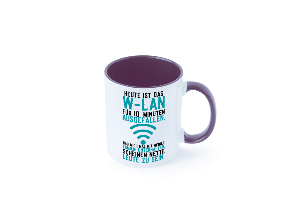10 Minuten W-Lan Ausfall | Nerd Computer PC Gamer lustig Humor Geschenkidee Tasse