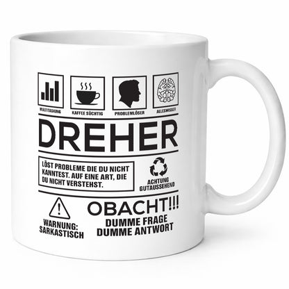 Achtung Probleme Dreher | Fräser Geschenk Humor Geschenkidee lustiger Spruch