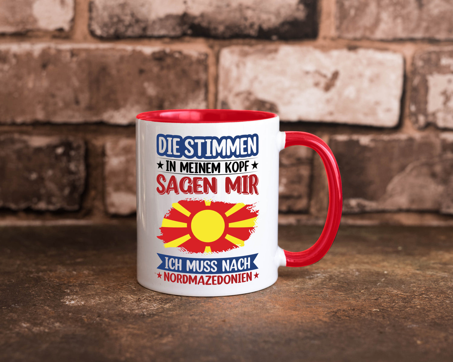 Nordmazedonien | Urlaub Stimmen in meinem Kopf Geschenk Humor Geschenkidee