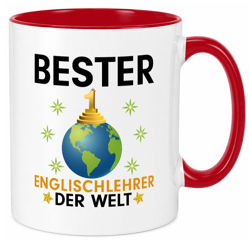 Welt Bester Englischlehrer | Schule Englisch Geschenk Humor Geschenkidee Tasse