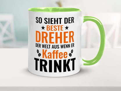 Kaffee trinkt: Dreher | Fräser Geschenkidee Humor Tasse