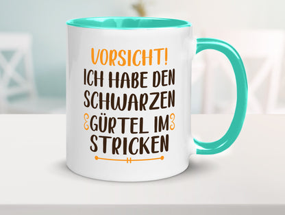 Schwarzen Gürtel im Stricken | Stricknadel lustiger Spruch Geschenk Humor