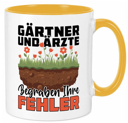Gärtner und Ãrzte begraben ihre probleme | Humor Geschenkidee Tasse