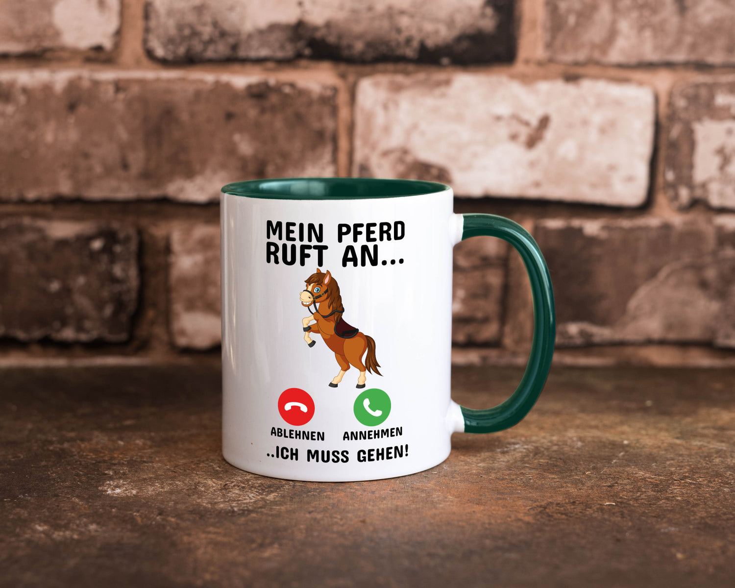 Mein Pferd ruft an Humor Geschenkidee Tasse
