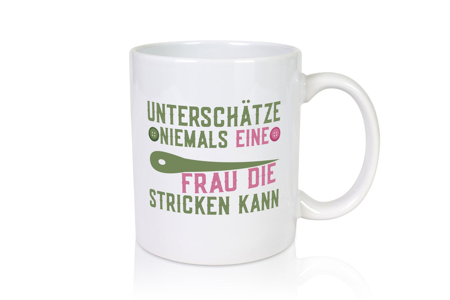 Frau, die stricken kann | Strickerin Spruch Geschenk Humor Geschenkidee