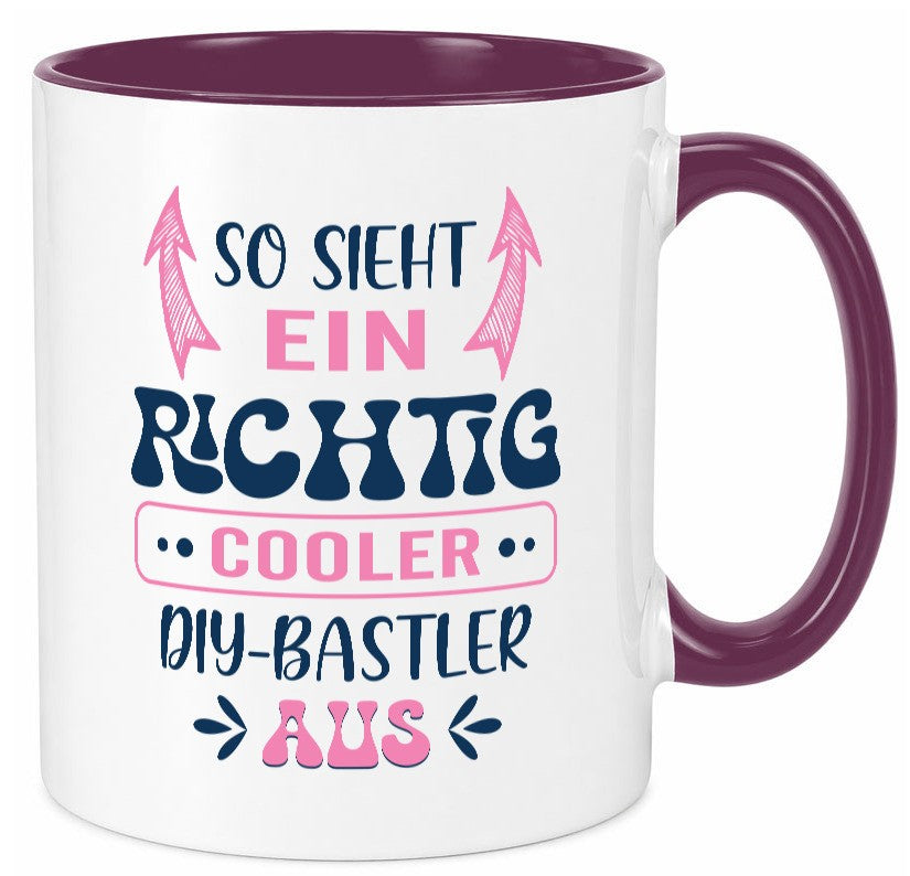 Richtig Cooler DIY Bastler | Basteln Handmade Humor Geschenkidee Tasse