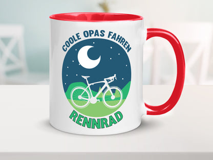 Coole Opas fahren Rennrad | Mond Landschaft Geschenk Familie Geschenkidee
