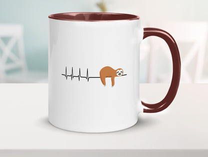 Herzschlag Faultier | Faulheit Morgenmuffel faul Humor Tierliebhaber