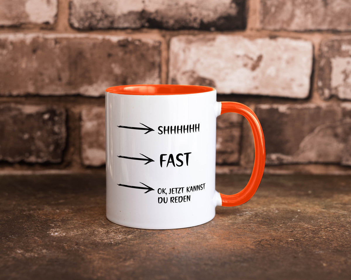 Jetzt kannst du reden | Morgenmuffel Kaffeetrinker Humor Geschenkidee Tasse