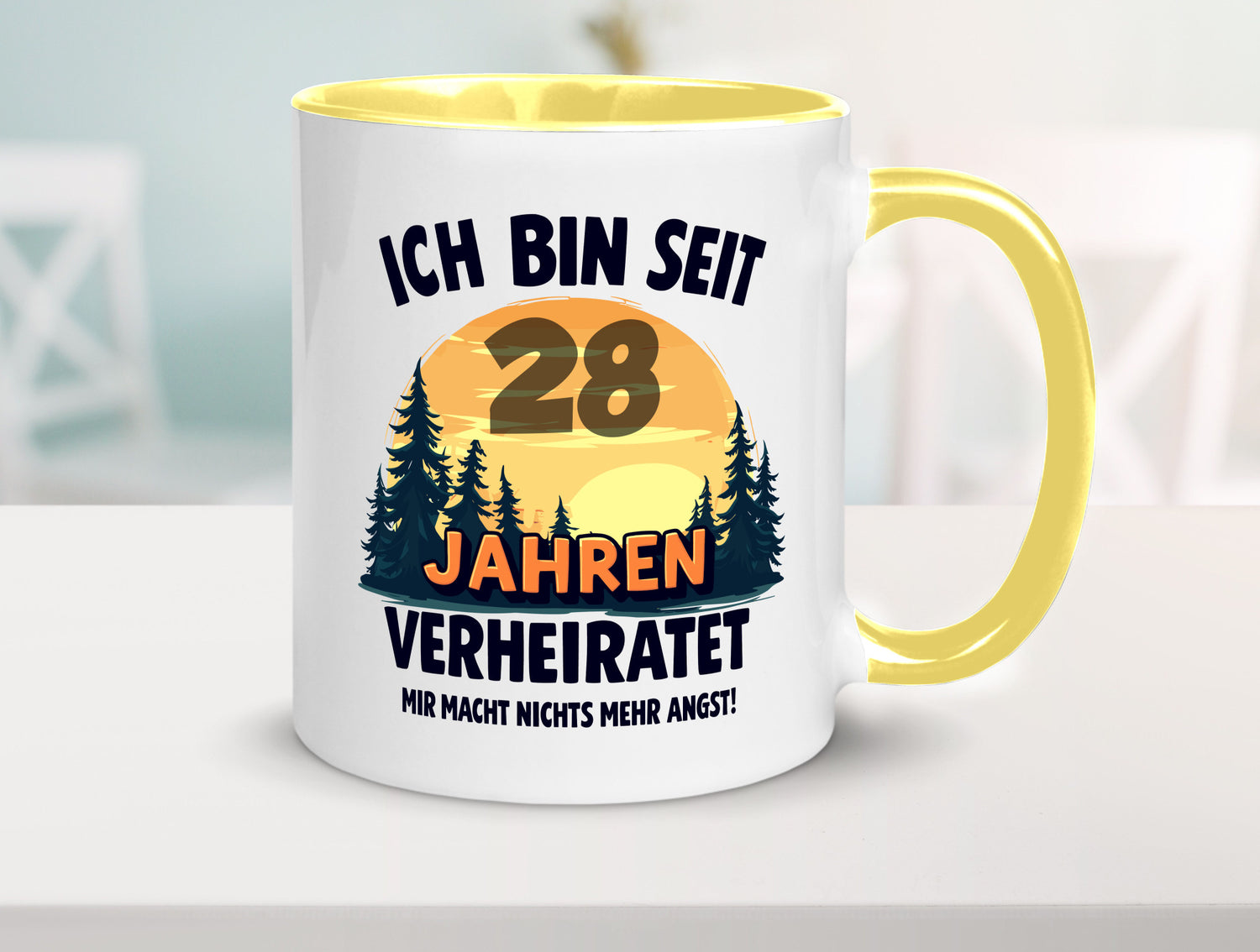 Ich bin Verheiratet | 28. Hochzeitstag Ehepaar v2 lustiger Spruch Geschenk