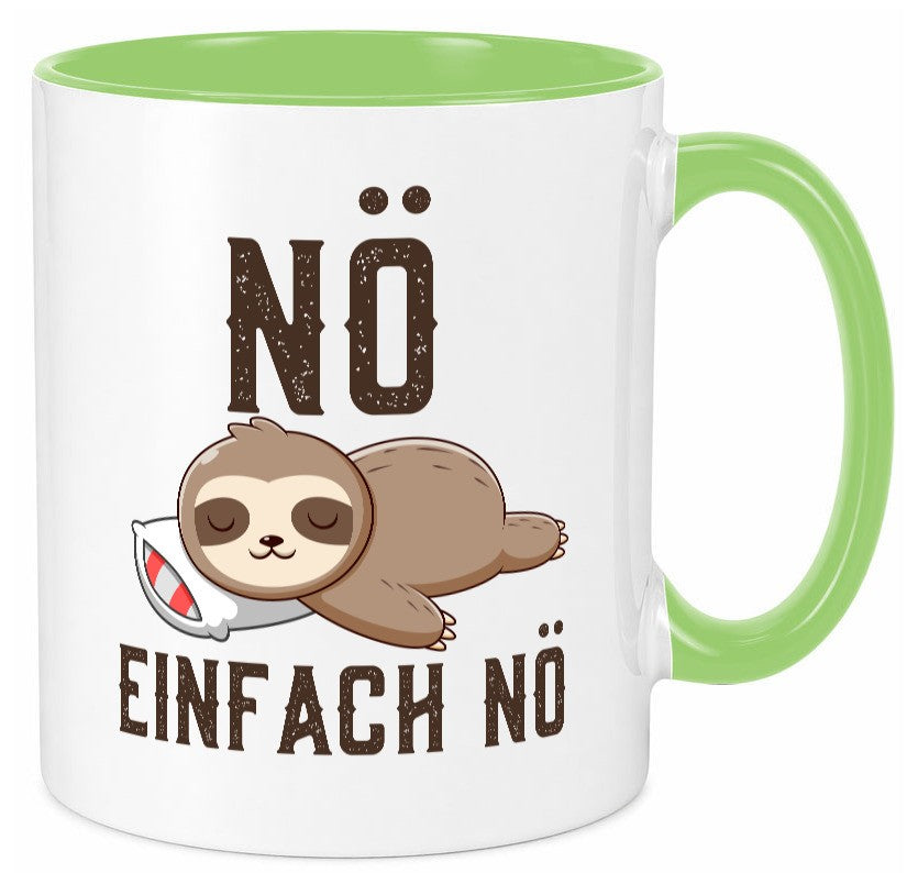 Einfach Nö | Faultier Faulpelz Null Bock Comic Geschenk Tierliebhaber Humor Tasse