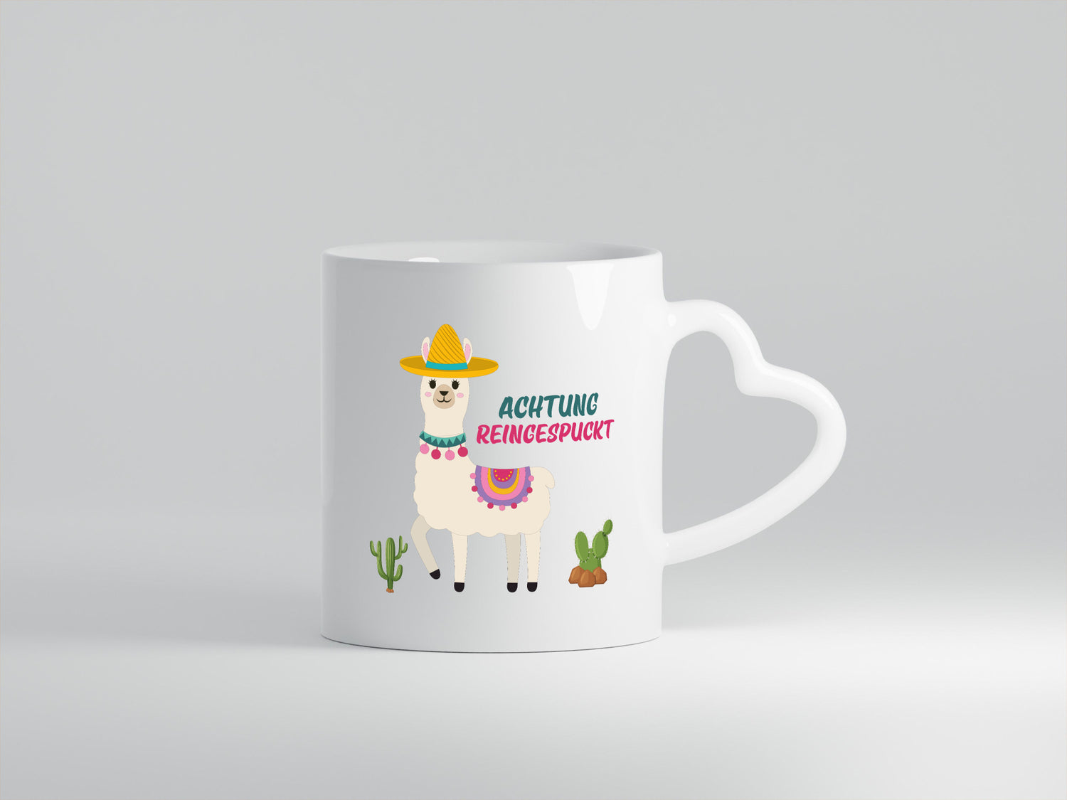 Achtung Reingeguckt | Lama Lustiges lustig Humor Geschenkidee Geschenk Tasse