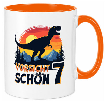 7. Geburtstag | 7 Jahre Dinosaurier v2 Geschenk Geschenkidee lustiger Spruch