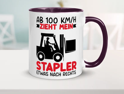 Stapler zieht nach Rechts | Staplerfahrer Arbeit Geschenkidee Kollegen Büro
