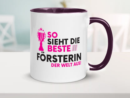 Die Weltbeste Försterin | Forst Arbeit Humor Kollegen Büro Geschenkidee Tasse
