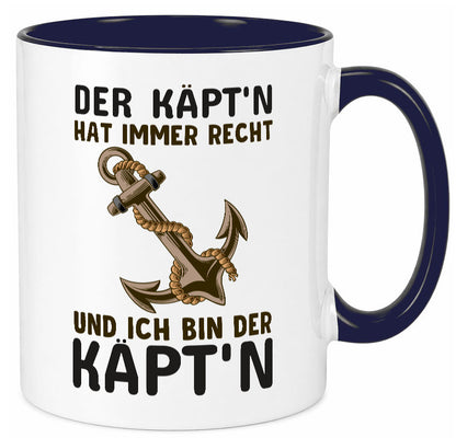 Der Kapitän | Käpt?n Tasse Schifffahrer Boot lustig Humor Geschenkidee Geschenk