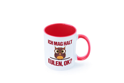 Ich mag Eulen | Spruch süße Eule Motiv lustiger Geschenk Humor Geschenkidee