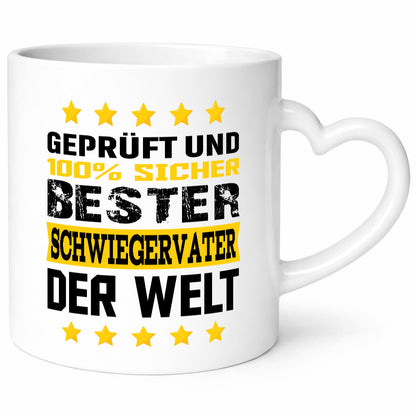 Geprüft und Sicher bester Schwiegervater der Welt lustiger Spruch Geschenk