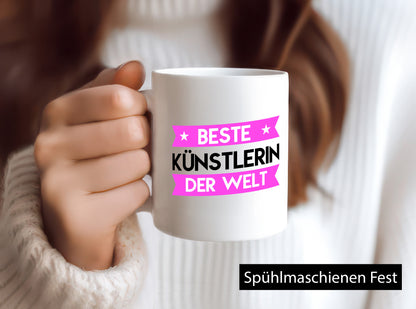 Beste Künstlerin | lustig Kunst Humor Geschenkidee Geschenk Tasse