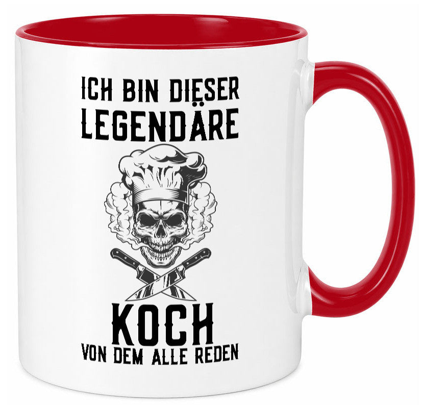 Legendärer Koch | Haubenkoch Totenkopf Küchenchef lustiger Spruch Geschenk Tasse