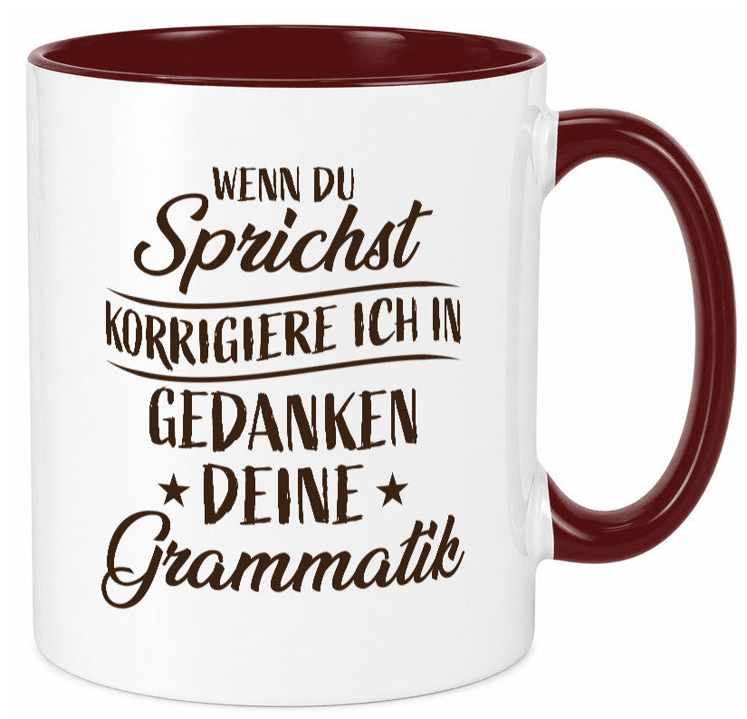 Grammatik korrigieren während du sprichst | Sterne lustig Humor Geschenkidee