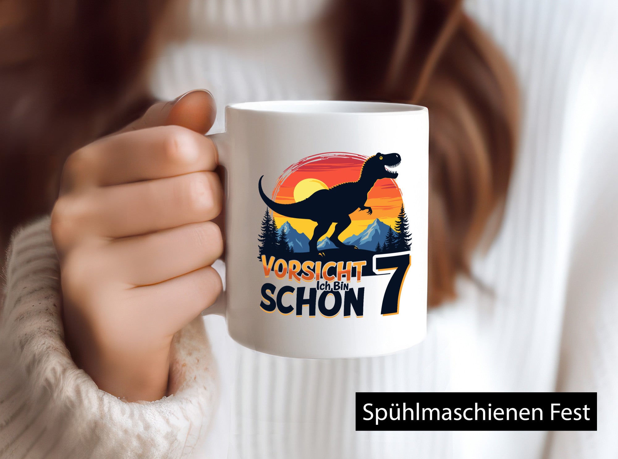 7. Geburtstag | 7 Jahre Dinosaurier v2 Geschenk Geschenkidee lustiger Spruch