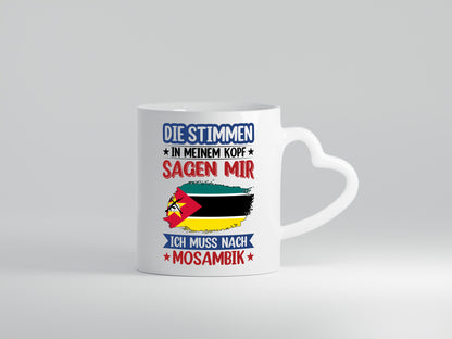 Mosambik | Urlaub Stimmen in meinem Kopf Traumland Humor Geschenkidee Tasse